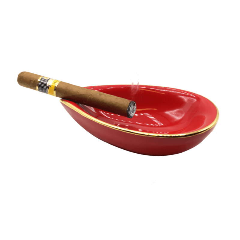 Zigarrenascher - Adorini Porzellan Aschenbecher "Leaf" rot - LA GALANA - LA GALANA - Zigarre - Zigarren - Zigarren kaufen - Zigarrendreherin | Zigarrendreher | Zigarrenmanufaktur | Tabakgeschäft