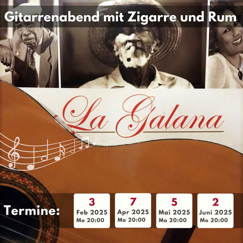 Gitarrenabend mit Zigarre und Rum