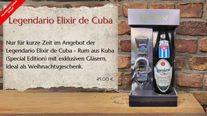 Legendario_Elixir_de_Cuba mit Gläsern