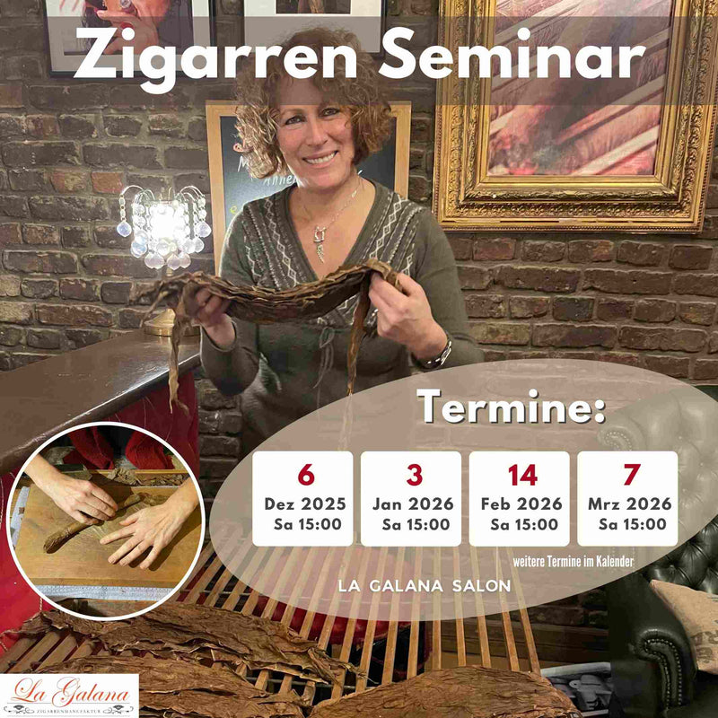 Zigarrenseminar mit Rumverkostung - LA GALANA - LA GALANA - Zigarrenroller - Zigarrenrollkurs  - Zigarre - Zigarren - Zigarren kaufen - Zigarrendreherin | Zigarrendreher | Zigarrenmanufaktur | Tabakgeschäft