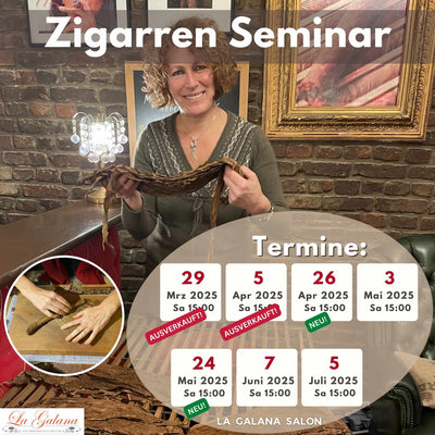 Zigarrenseminar mit Rumverkostung - LA GALANA - LA GALANA - Zigarrenroller - Zigarrenrollkurs  - Zigarre - Zigarren - Zigarren kaufen - Zigarrendreherin | Zigarrendreher | Zigarrenmanufaktur | Tabakgeschäft