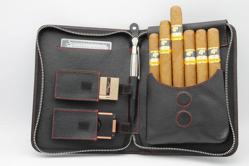 Adorini Zigarrenetui Echtleder Rotes Garn - LA GALANA - LA GALANA - Zigarre - Zigarren - Zigarren kaufen - Zigarrendreherin | Zigarrendreher | Zigarrenmanufaktur | Tabakgeschäft