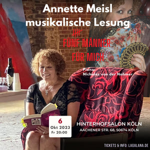 Annette Meisl musikalische Lesung  | Fünf Männer für mich https://amzn.eu/d/7Ouafsi