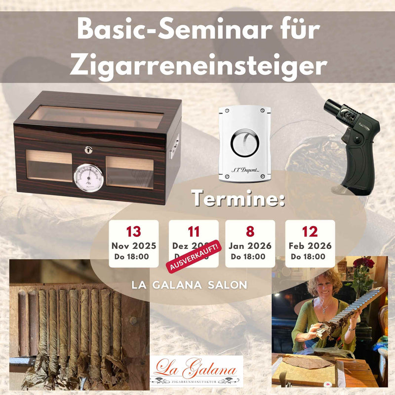 Lernen Sie die Kunst des Zigarrengenusses – vom Schneiden und Anzünden bis zur richtigen Lagerung im Humidor. Entdecken Sie wichtige Marken und genießen Sie eine Verkostung exquisiter Zigarren und kubanischen Rums.
