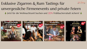 Exklusive Zigarren & Rum Seminare für Firmen und Privatpersonen. 20er Jahre Gatsby Partys, Weihnachtsfeiern, Tastings. Jetzt buchen!