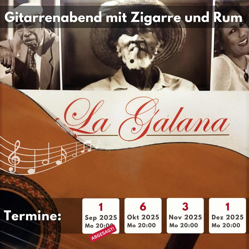 Gitarrenabend mit Zigarre und Rum