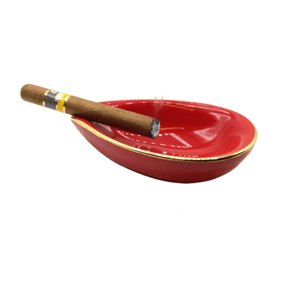 Zigarrenascher - Adorini Porzellan Aschenbecher "Leaf" rot - LA GALANA - LA GALANA - Zigarre - Zigarren - Zigarren kaufen - Zigarrendreherin | Zigarrendreher | Zigarrenmanufaktur | Tabakgeschäft